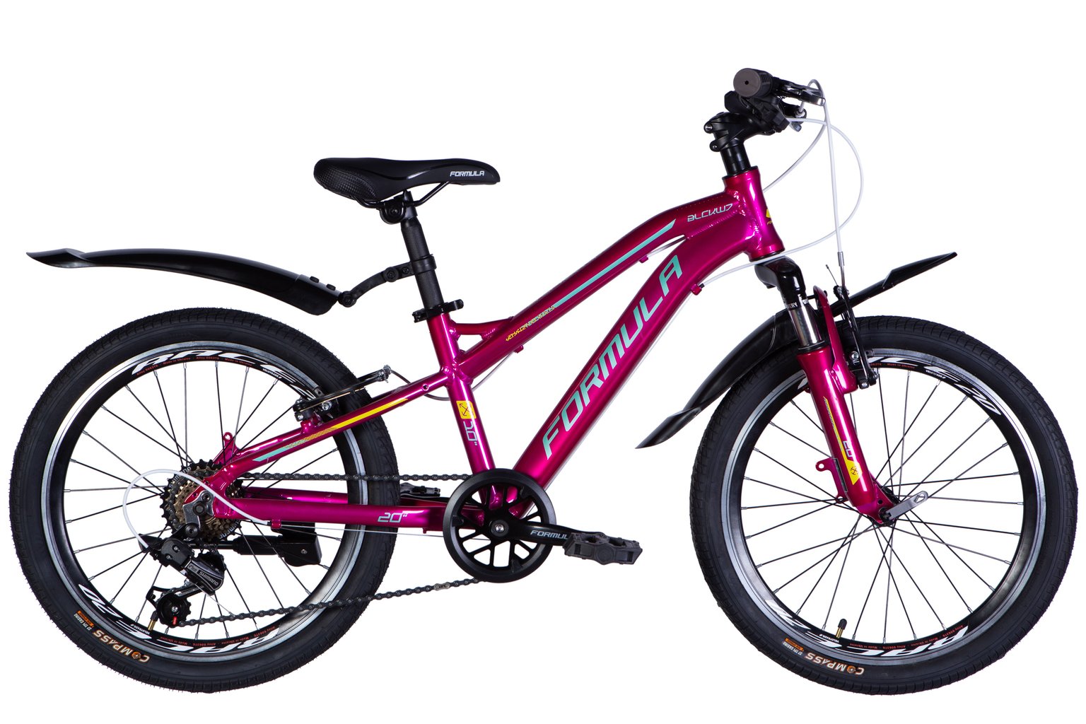 Велосипед AL 20" Formula BLACKWOOD Vbr FR рама-11" малиновий 2025