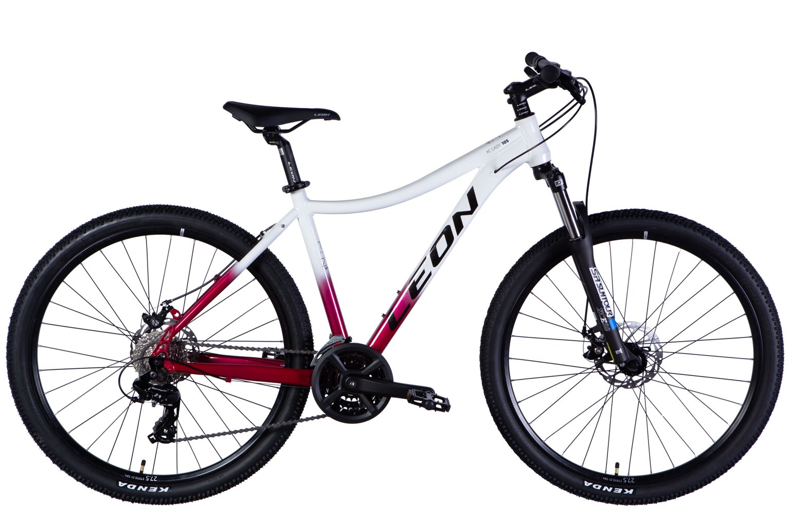 Велосипед AL 27,5" Leon XC LADY 105 DD CS рама-18" білий з малиновим 2025