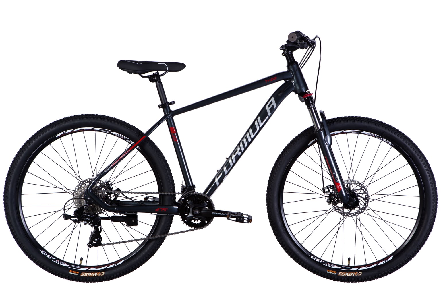 Велосипед AL 27.5" Formula THOR DD CS рама-18" темно-сірий зі сріблястим 2025