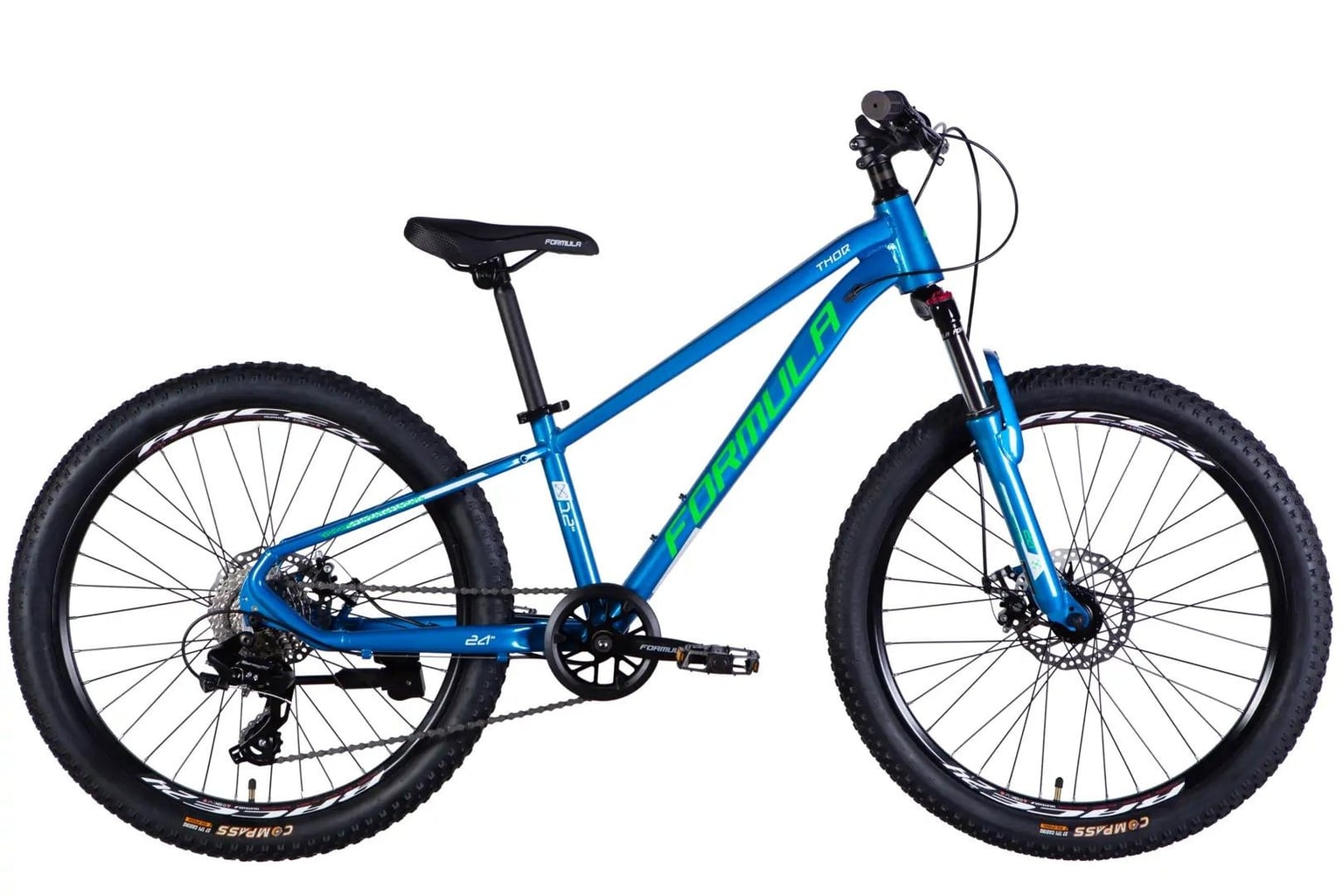 Велосипед AL 24" Formula THOR DD CS рама-12" синьо-зелений 2025