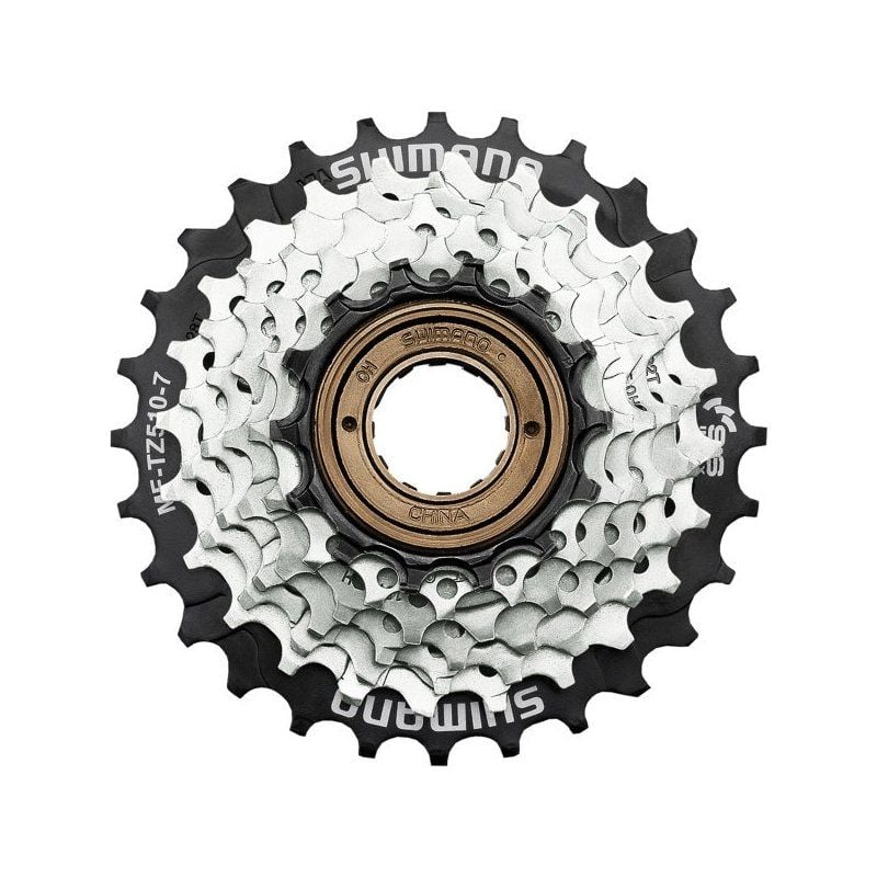 Зірки задні з тріскачкою Shimano MF-TZ510-7, 14-28, срібл, 7-зв.