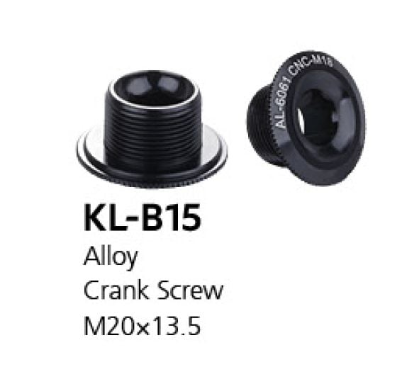 Болт лівого шатуна Kenli KL-B15, алюміній, M20x13,5 (Hollowtech)