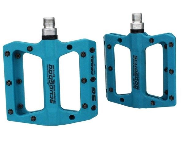 Педалі MTB ScudGood нейлон з металев. шипами на пром. підшипн. Синій