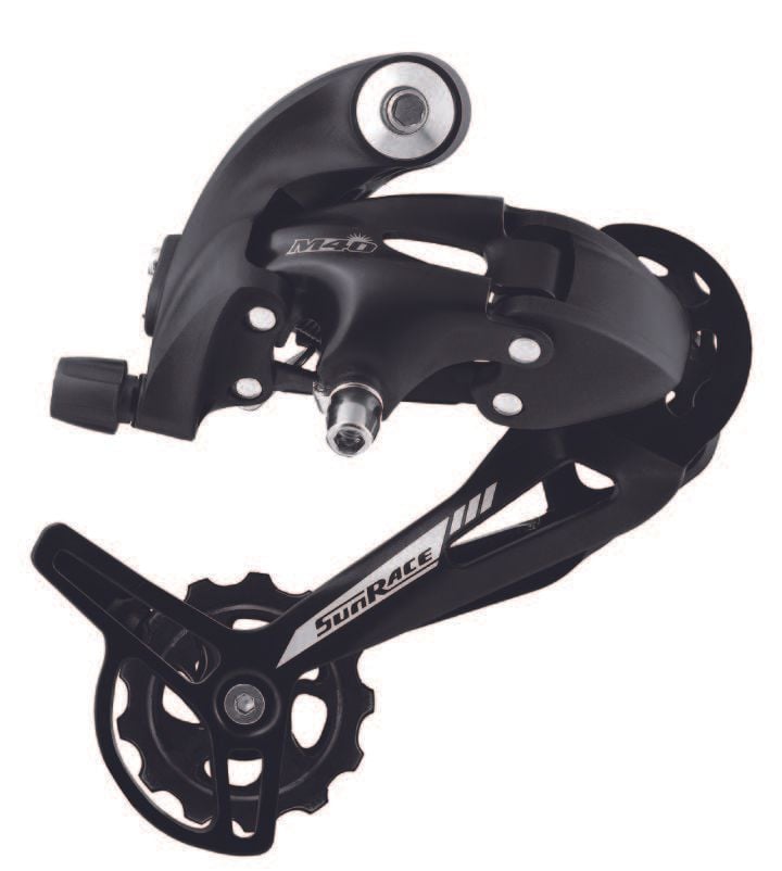 Задній перемикач SUN RACE M41, 7 швидкостей, для зірок 11-34, довга лапка, прямий монтаж