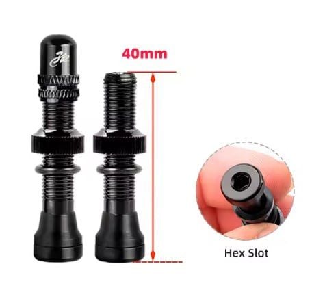 Комплект бескамерних ніпелів Deemount Schrader AV 40 mm