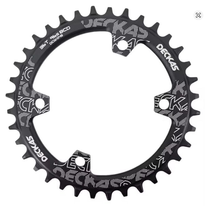 Зірка шатунів Deckas 36T кругла 96 BCD Narrow Wide алюміній