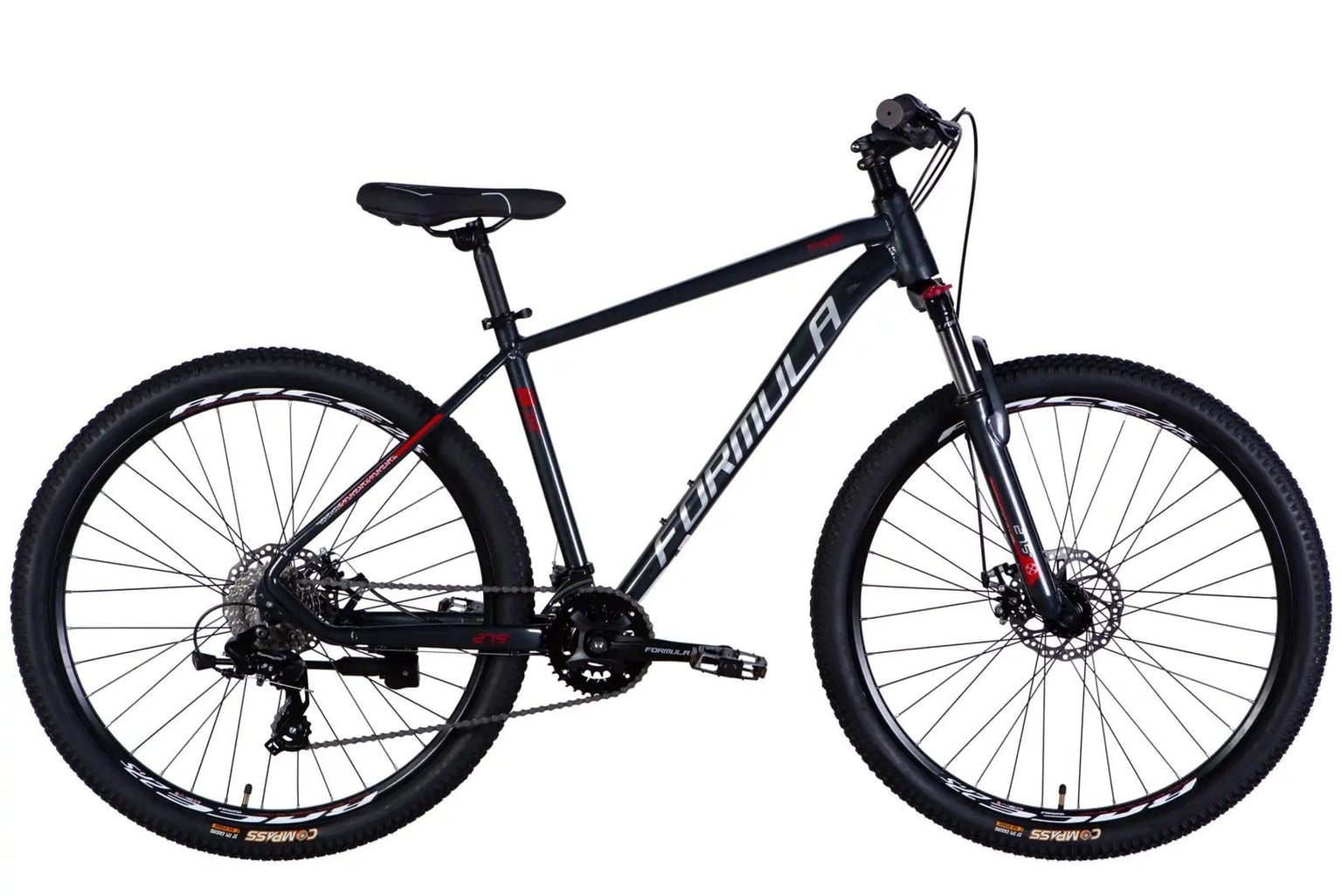 Велосипед AL 27.5" Formula THOR DD CS рама-18" чорний зі сріблястим 2026