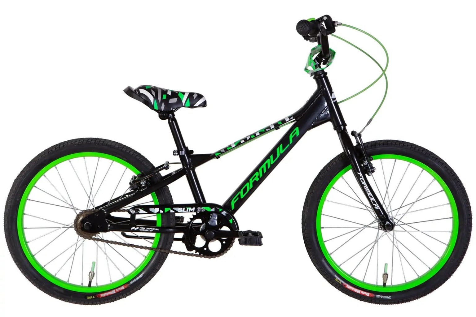 Велосипед AL 20" Formula Kid SLIM BH рама-10" чорний з зеленим 2026